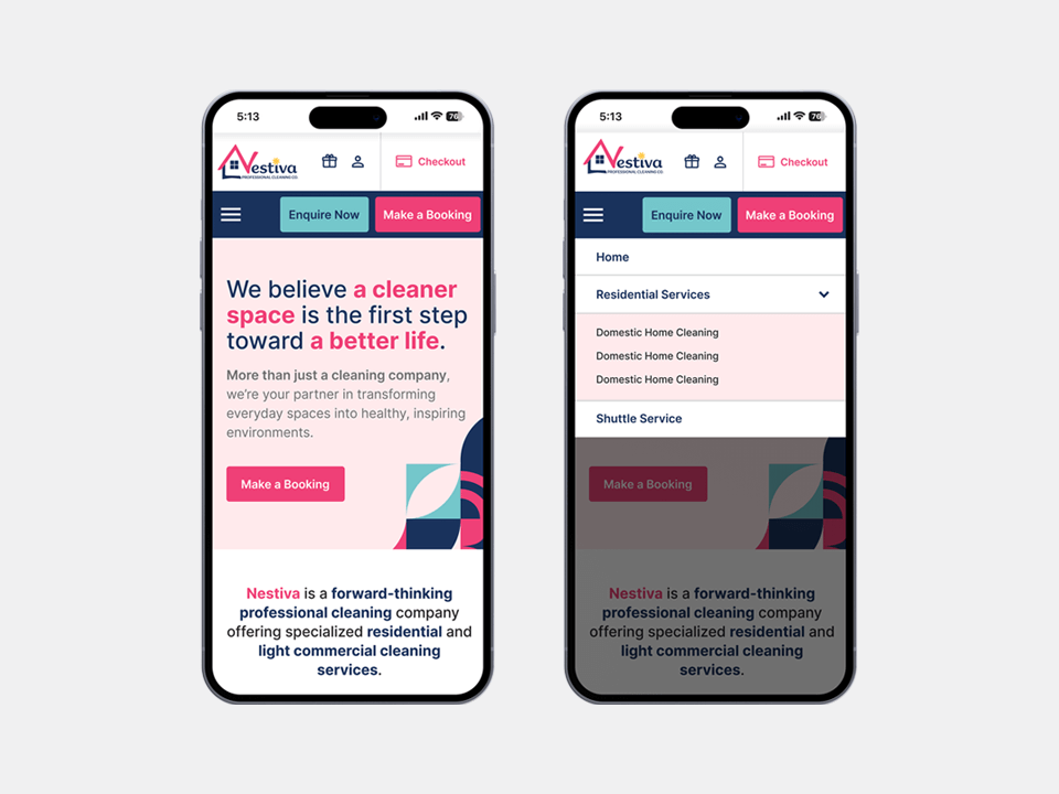 Nestiva - Mobile Responsive Design Mockup