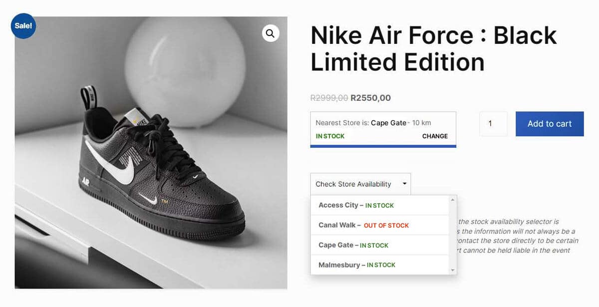 Store Locator - Product Stock Status and Change Store